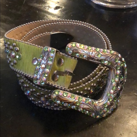 lime green bb simon belt